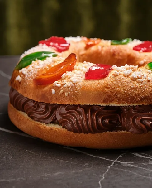 Roscón artesanal pastelerías Luis Miguel Murcia chocolate