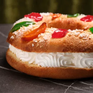 Roscón artesanal pastelerías Luis Miguel Murcia nata