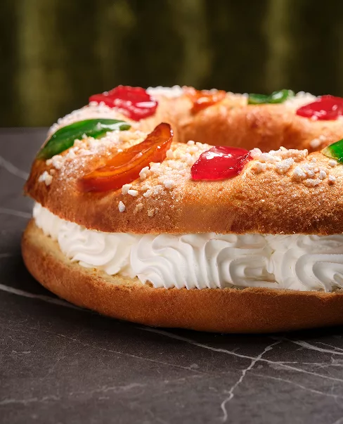 Roscón artesanal pastelerías Luis Miguel Murcia nata