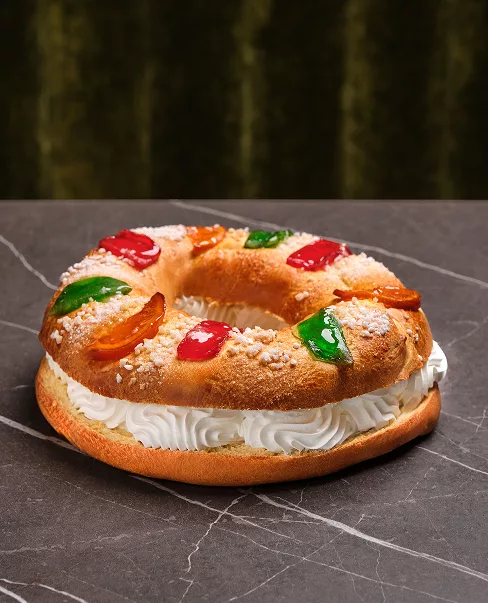 Roscón artesanal pastelerías Luis Miguel Murcia nata